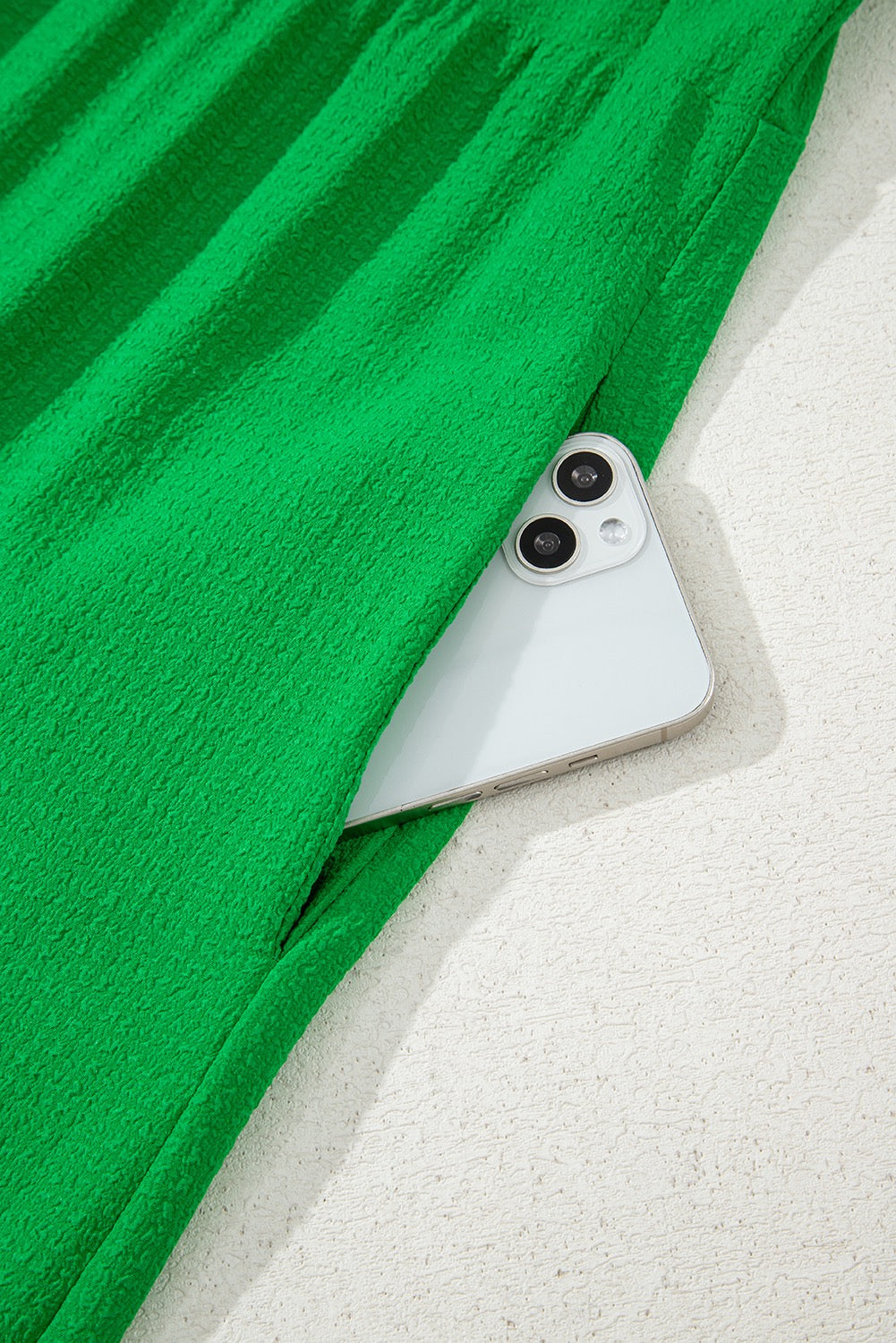 GREEN RUFFLED DRESS