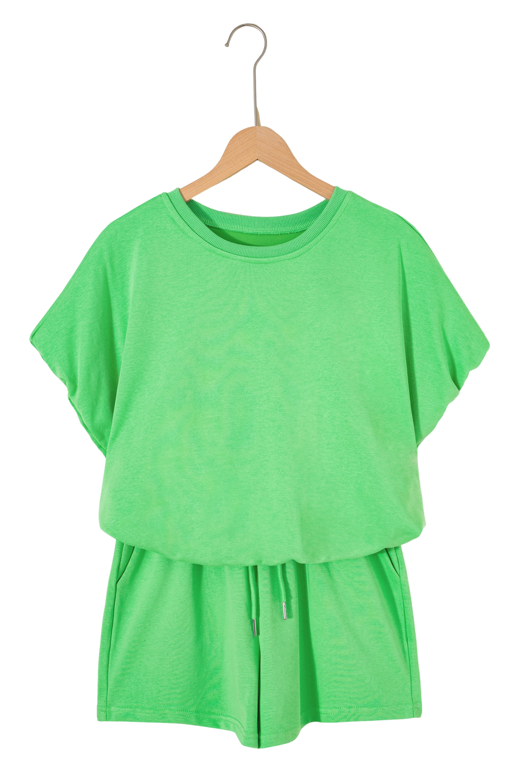 VIBRANT PUFFY GREEN SHORT SET