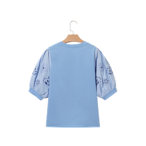 EYELET FLOWER SHIRT