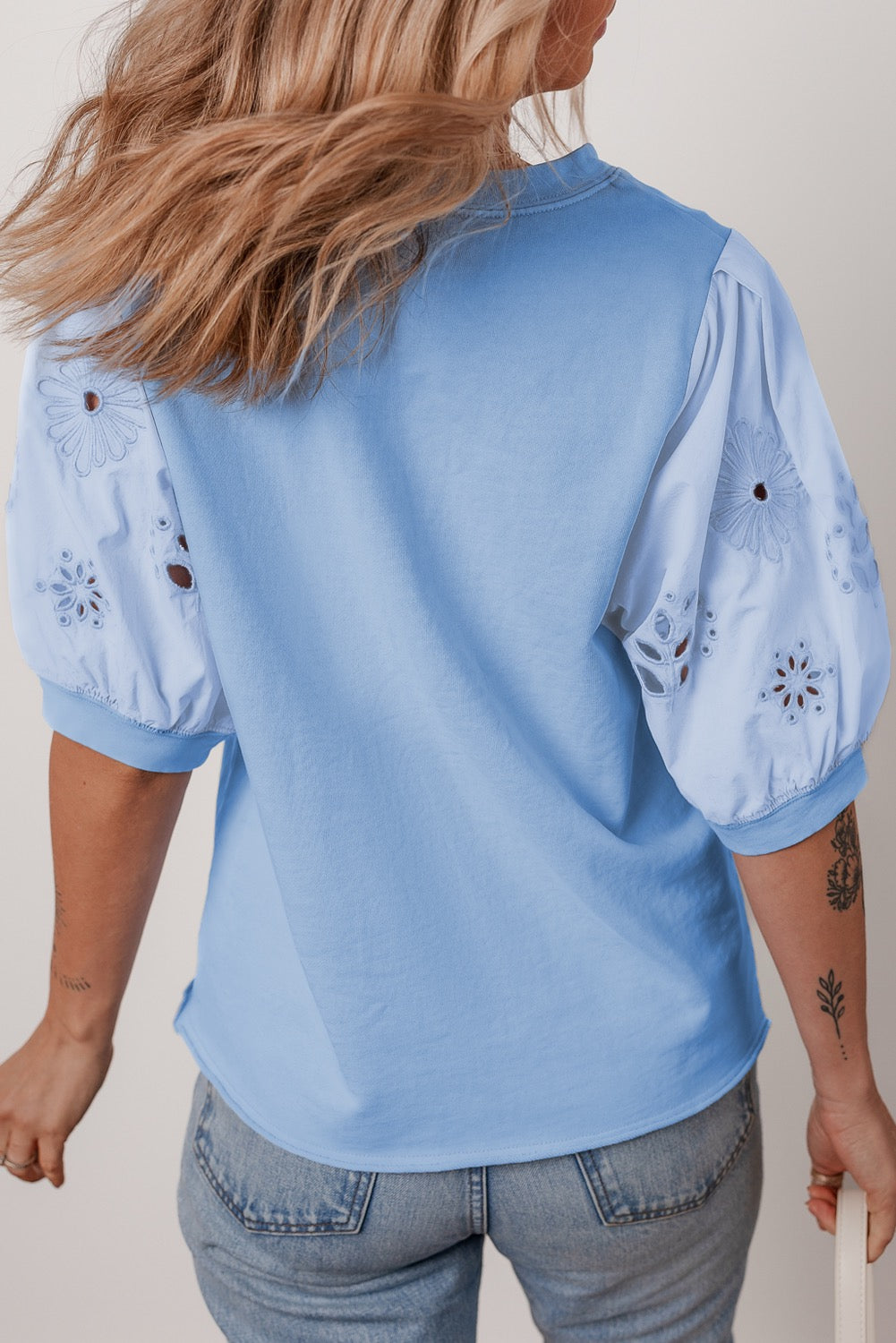 EYELET FLOWER SHIRT
