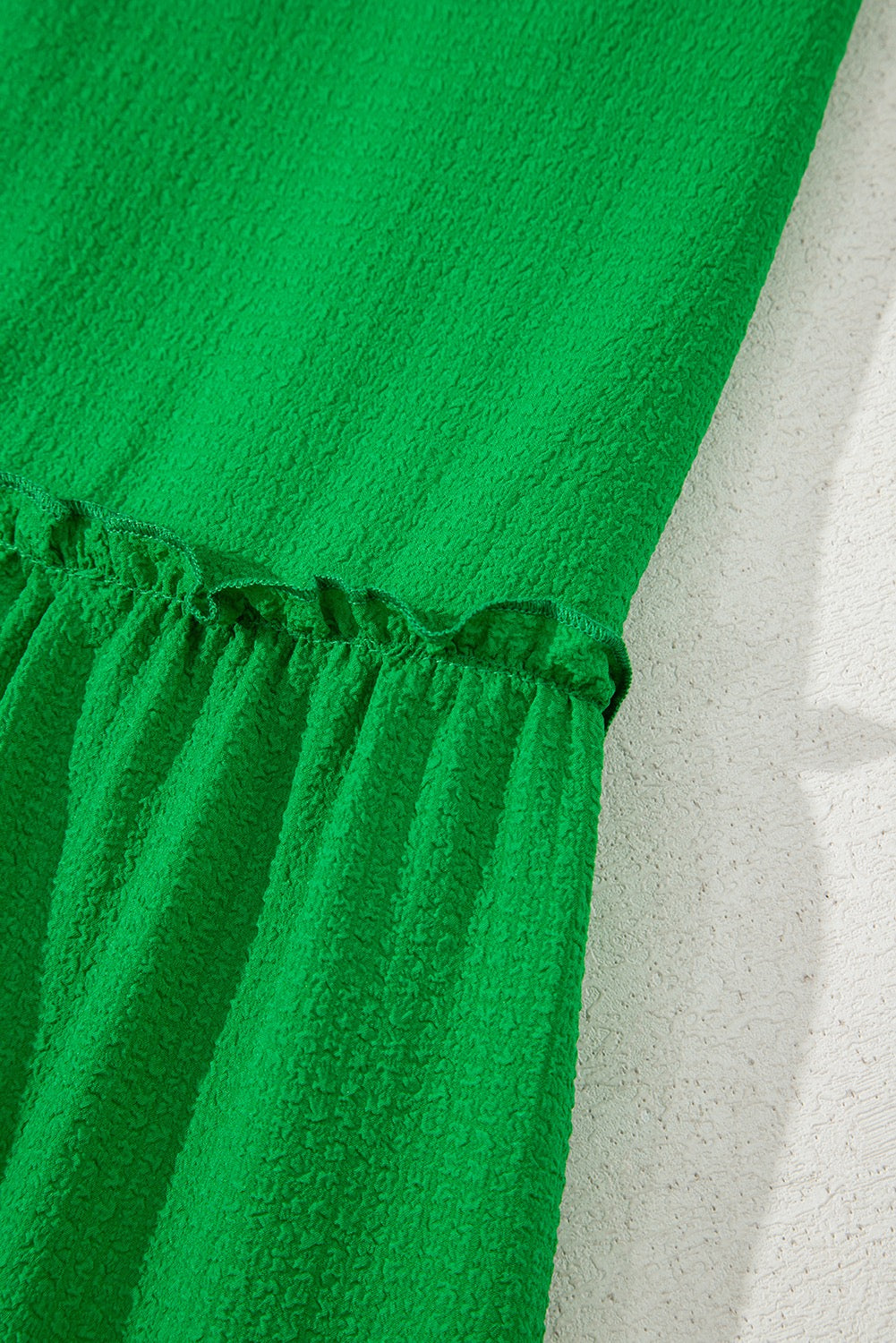 GREEN RUFFLED DRESS