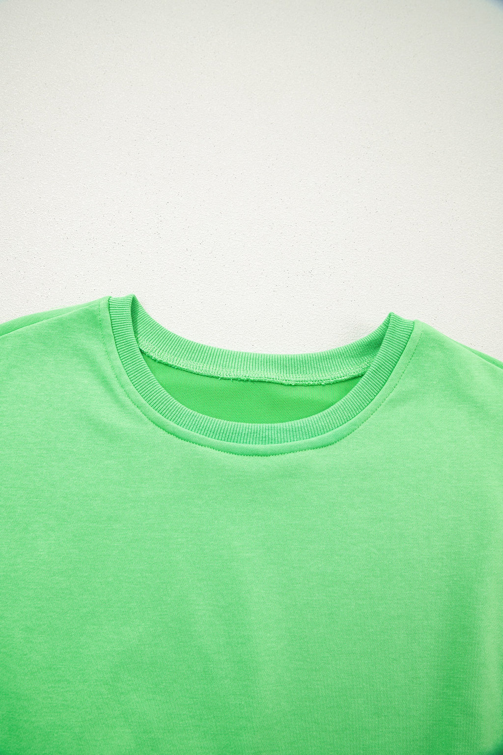VIBRANT PUFFY GREEN SHORT SET