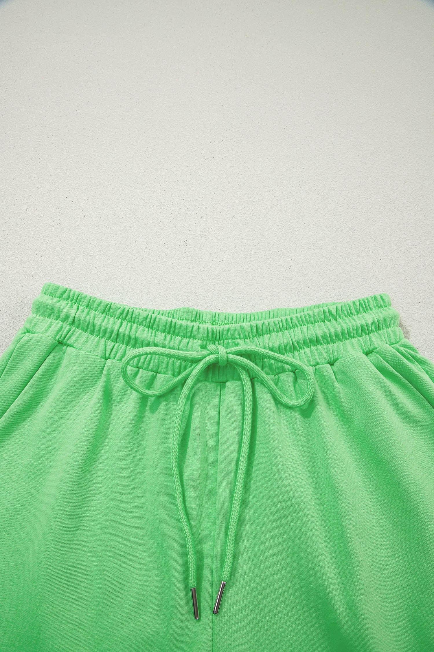 VIBRANT PUFFY GREEN SHORT SET